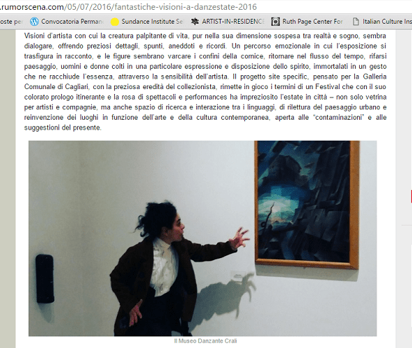 ARTICOLO rumorscena con recensione di Anna Brotzu